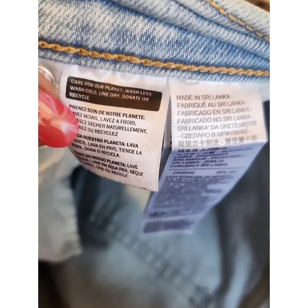 Levi's Light Wash Ribcage Straight Ankle, Button Fly, Denim Jeans 29
